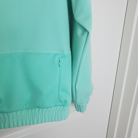 Figs Sydney Mariner Blue Green Zip Up Scrub Jacket - Picture 5 of 9